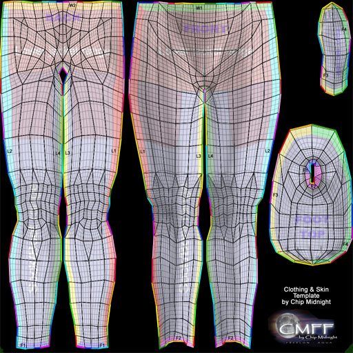Second Life Clothing Templates
